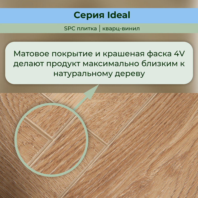 35ID32 SPC плитка STRONG STEP Ideal 126x630x5 Сиена