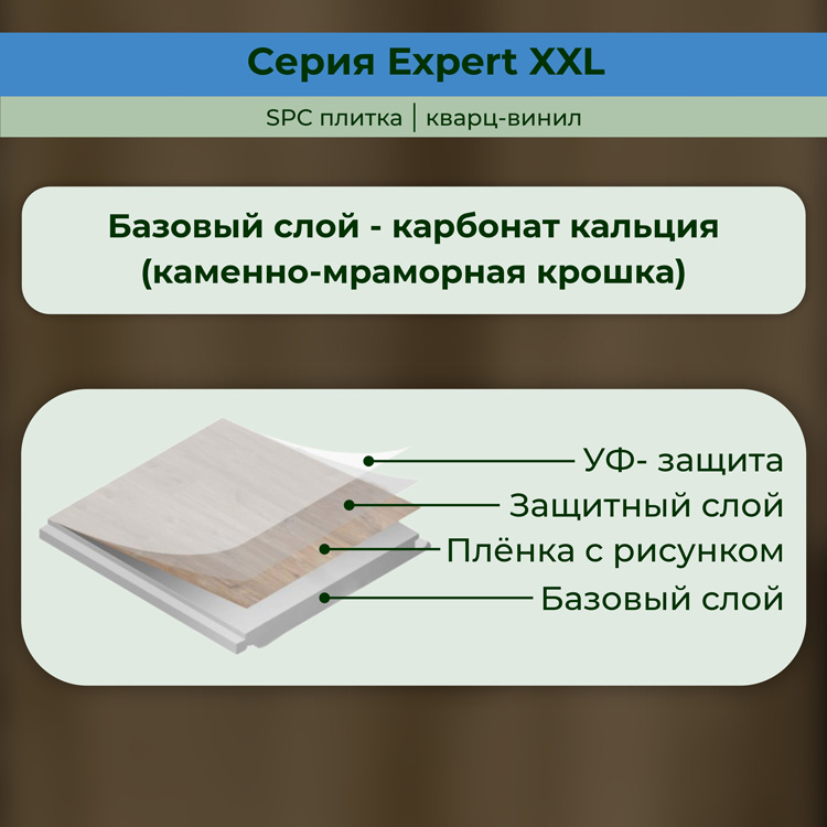25EL23 Кварцвинил замковый STRONG STEP Эксперт+ 181x1500x5 Кембридж