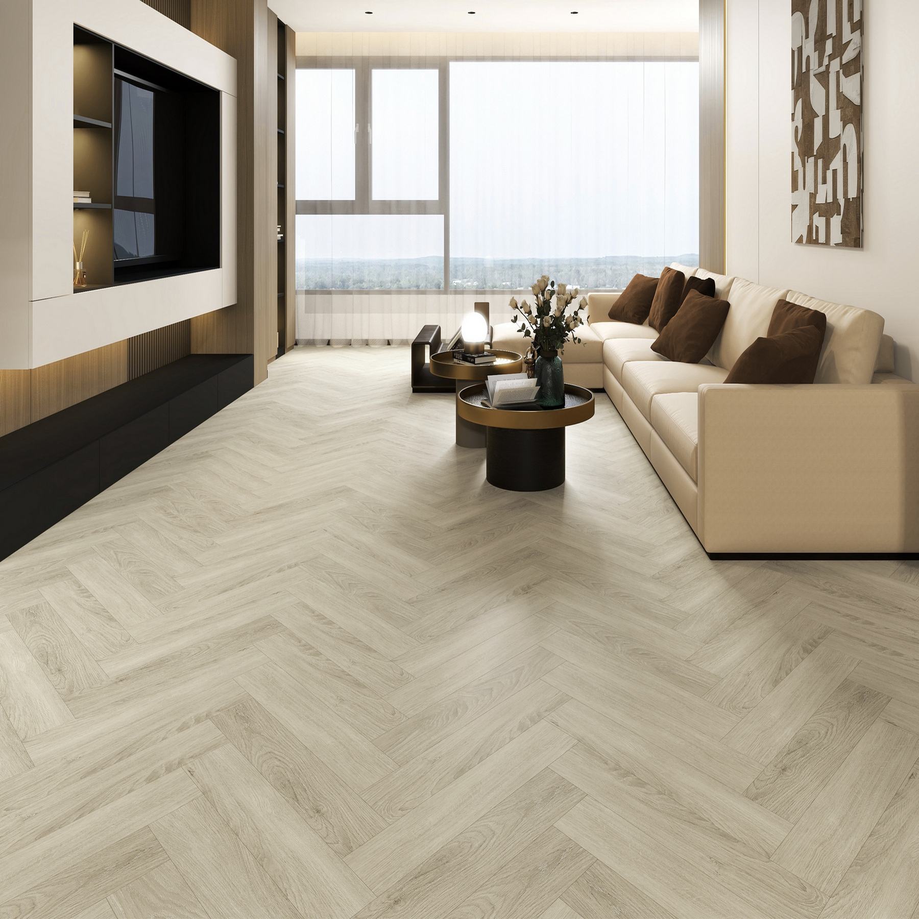 35ID36 SPC плитка STRONG STEP Ideal 126x630x5 Сахара