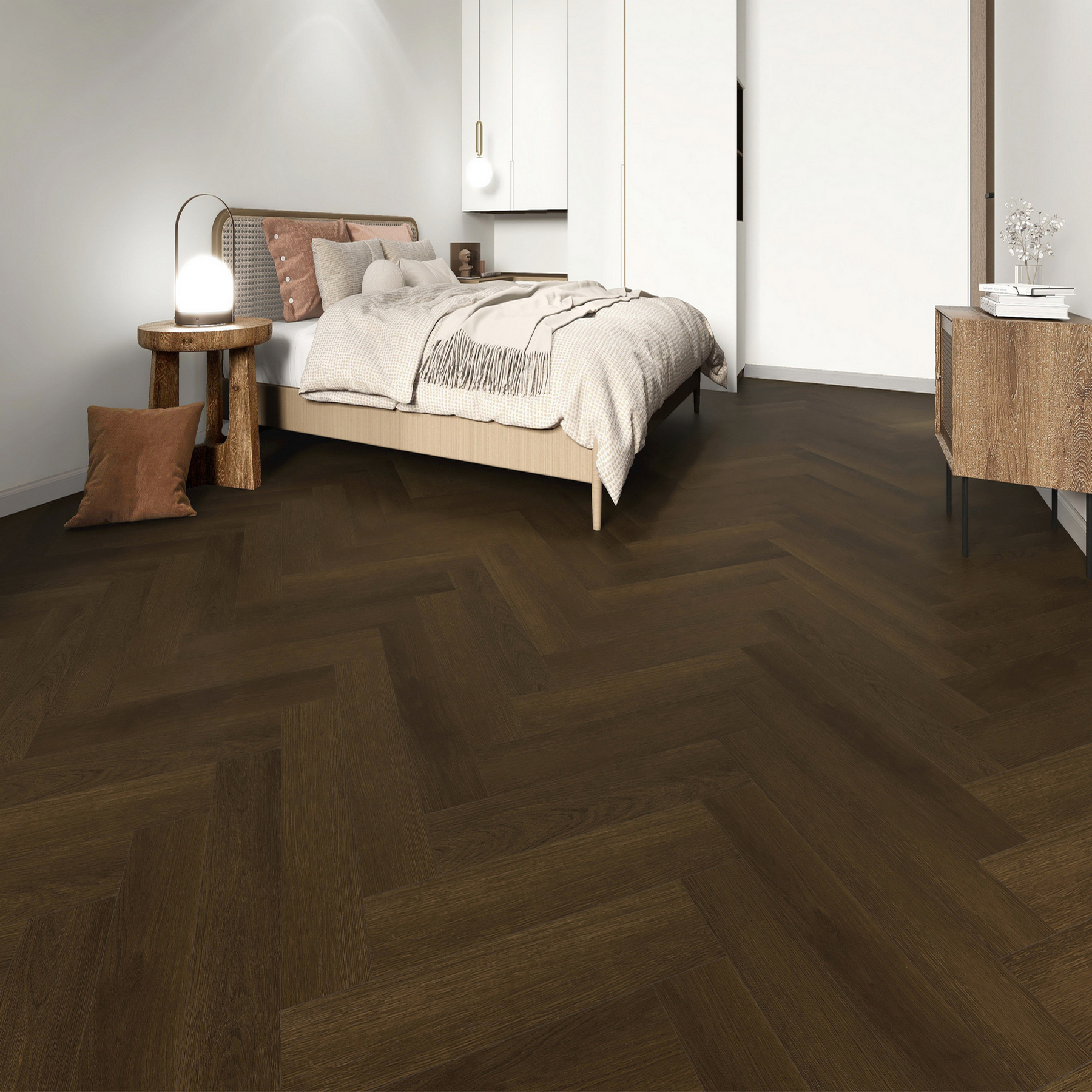 35ID39 SPC плитка STRONG STEP Ideal 126x630x5 Каштан