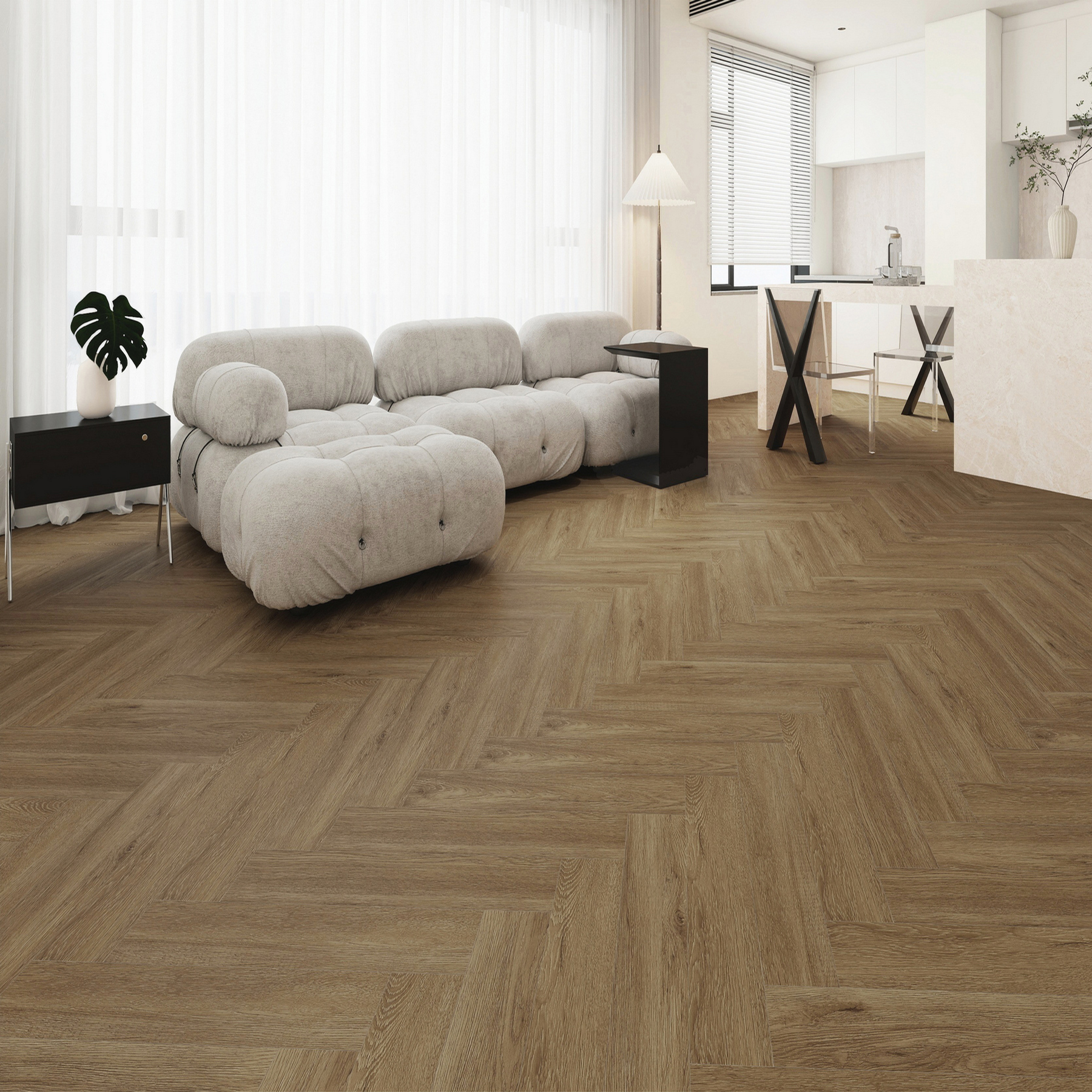 35ID34 SPC плитка STRONG STEP Ideal 126x630x5 Карамель