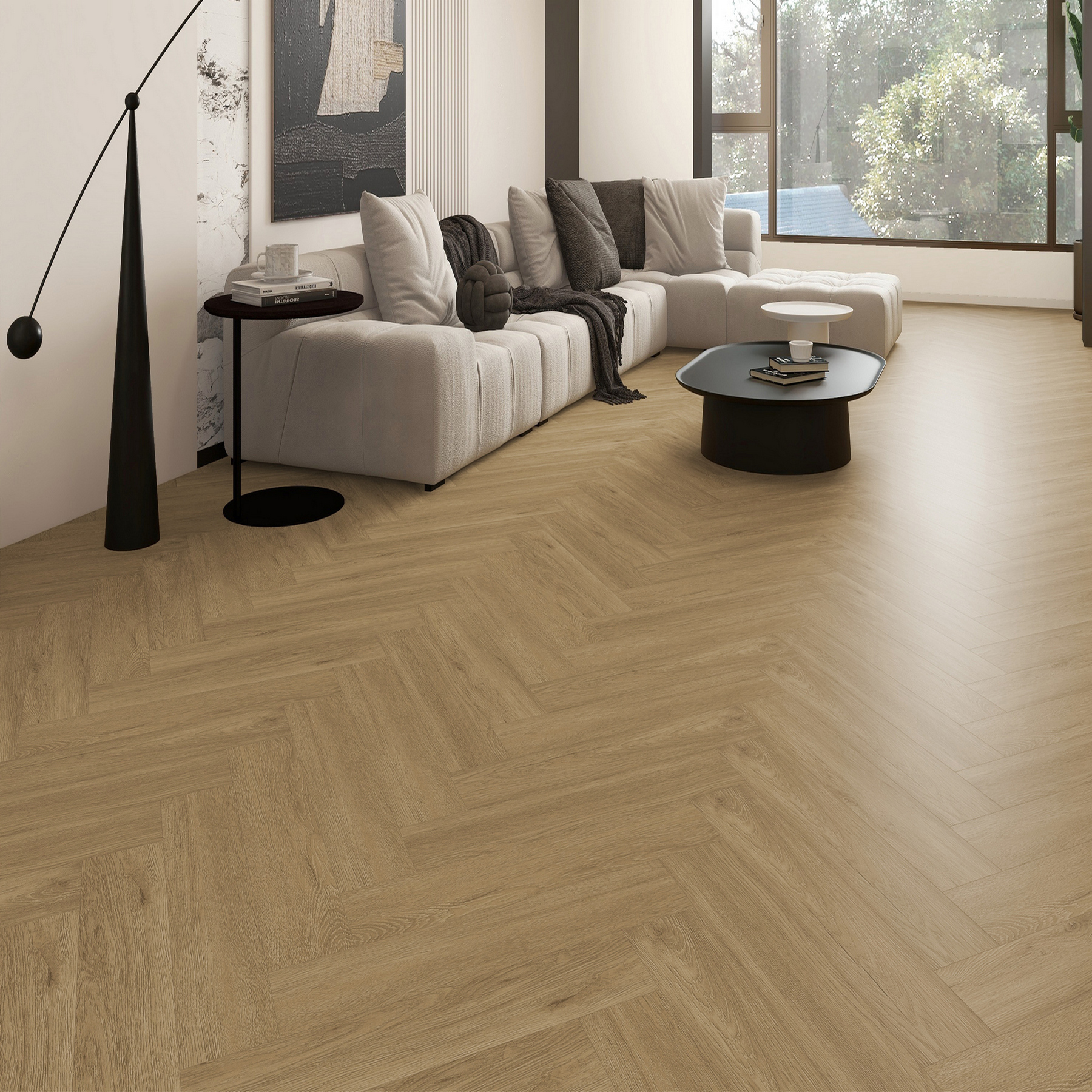 35ID35 SPC плитка STRONG STEP Ideal 126x630x5 Миндаль